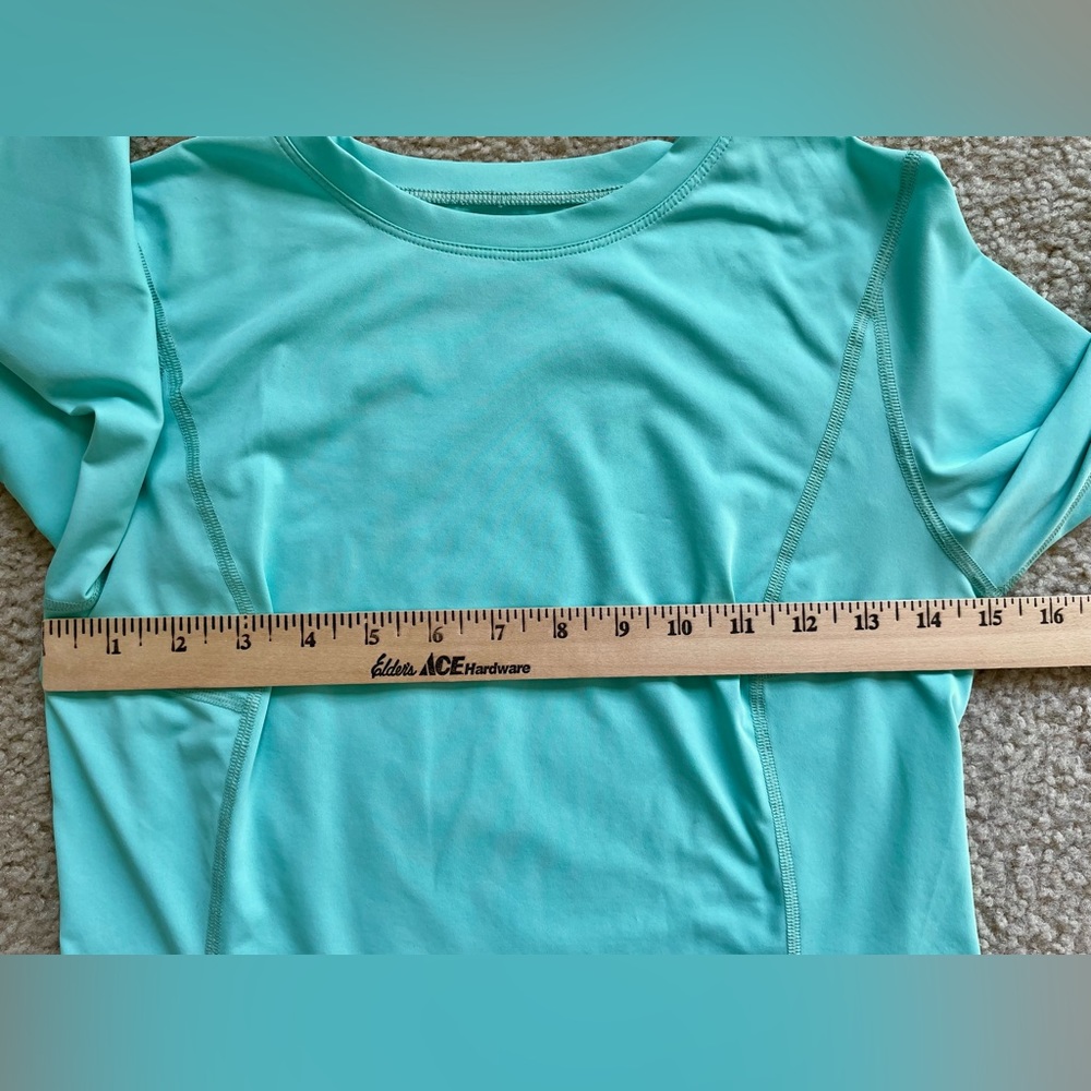 Arc’teryx Women’s Sz Small Long Sleeve Base Layer Shirt Teal Stain Outdoor - Picture 9 of 10